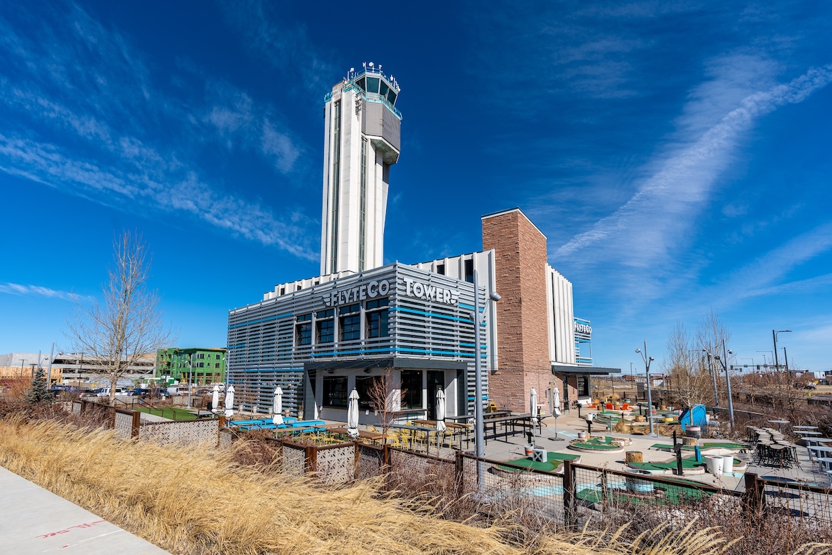 FlyteCo_Tower-2 The old Stapleton Airport flight tower is now a food, drink, and entertainment space. | Photo by Flyte Co. Tower