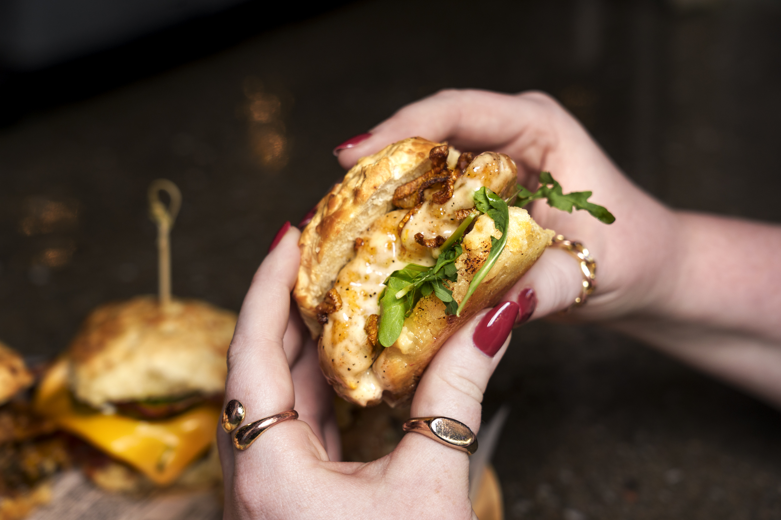 ThePostChicken&Beer_Ashey_Beguin_009 Vote for your favorite fried chicken biscuit. | Photo by Ashley Beguin