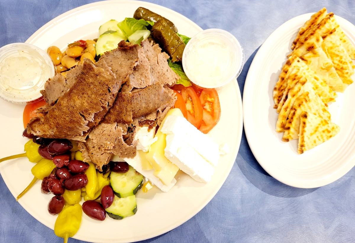 chef_zorbas_gyro_platter_covington Chef Zorba's is known for its Greek diner fare, but it also hosts wine nights. | Photo by Linnea Covington