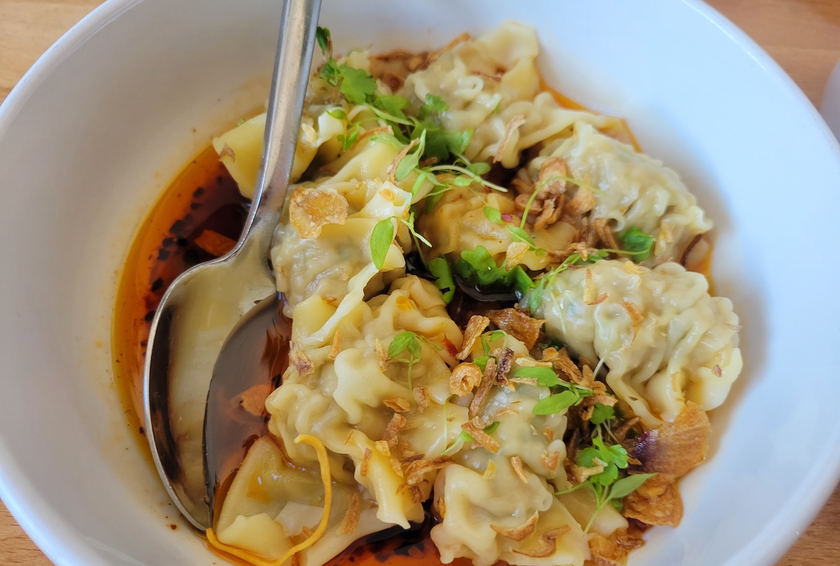 yuan_wonton_wonton_FM_by_covington Spicy peanut wontons at Yuan Wonton. | Photo by Linnea Covington