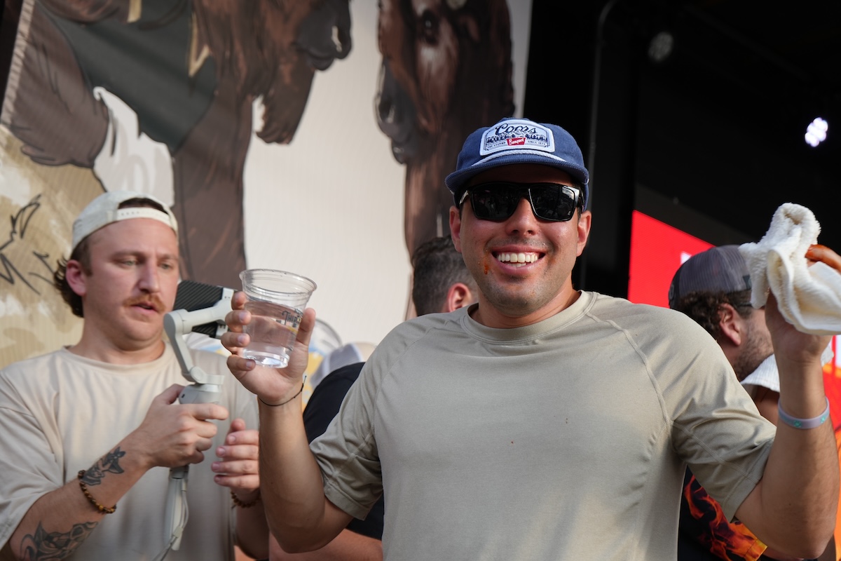 Zaid Alattar didn't win Wingapalooza, but he did finish the hot wings. | Photo by Kevin Fox