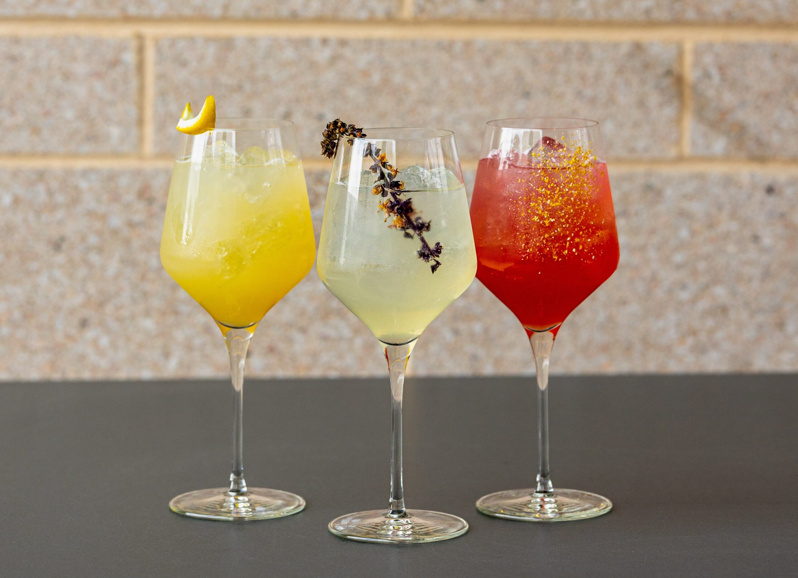 Pear Affair - Aichi Lychee - Dubbly Bubbly Head to Longmont for a fun menu of spritzes. | Photo by Parkway Food Hall