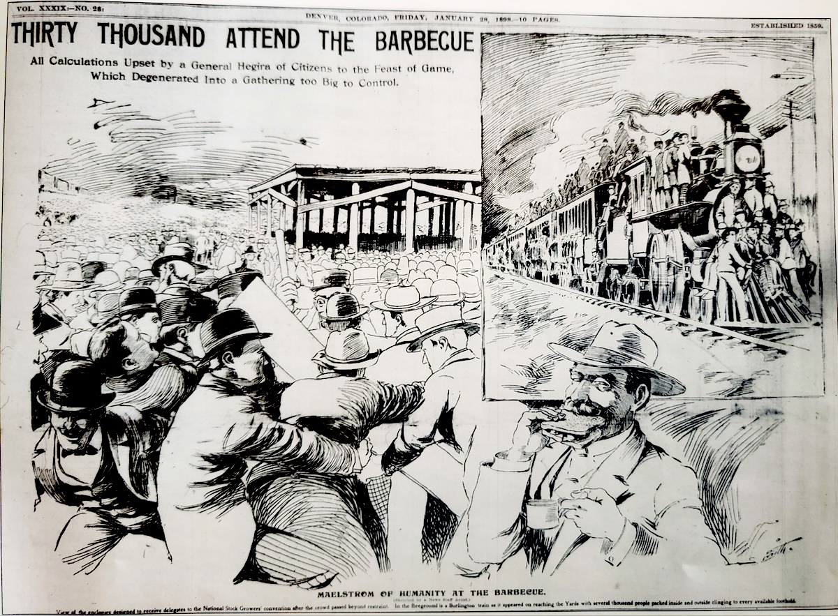 Another ancient paper clipping showing the famous barbecue.