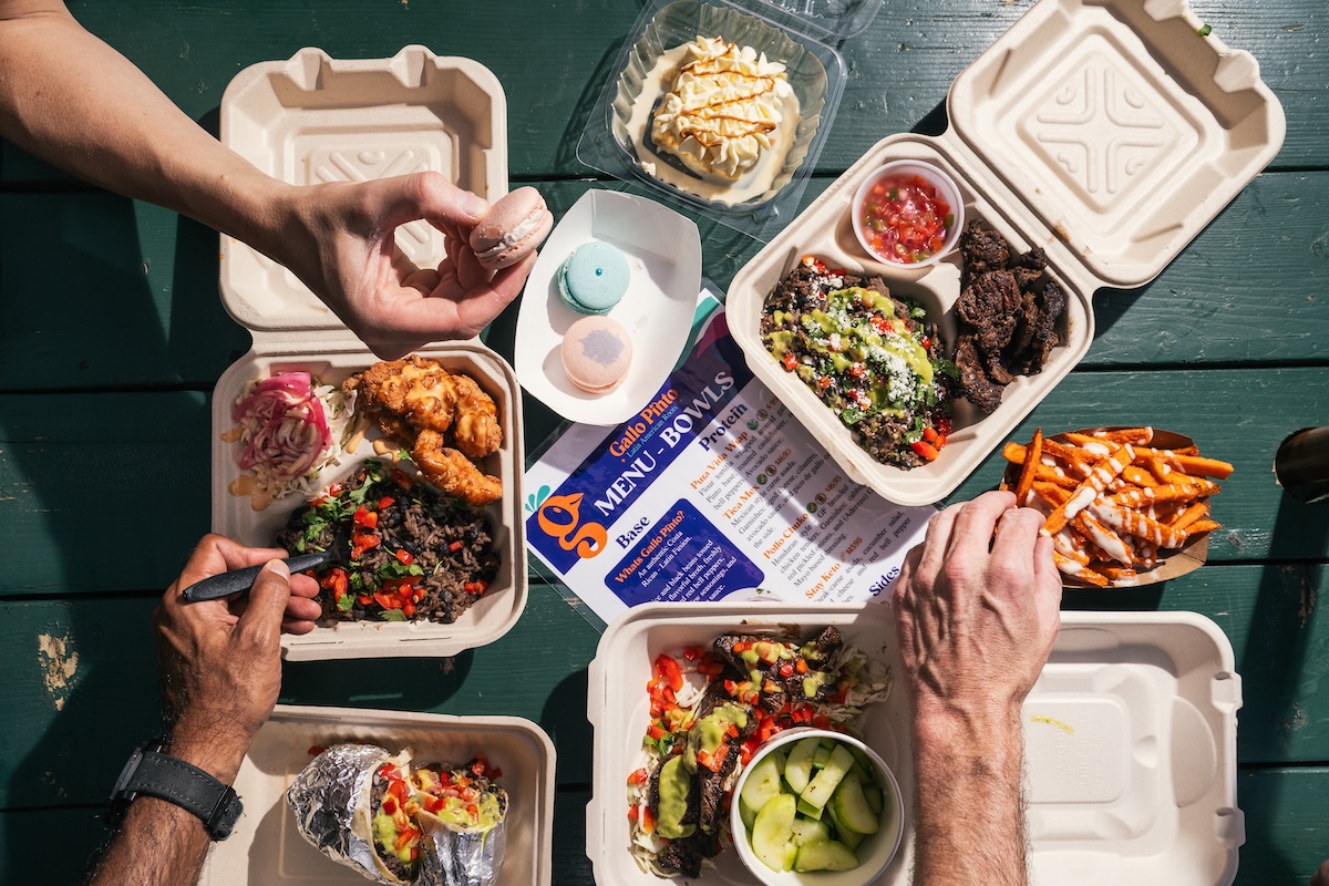 Gallo_Pinto_spread Dining on food from the food truck Gallo Pinto. | Photo by Gallo Pinto