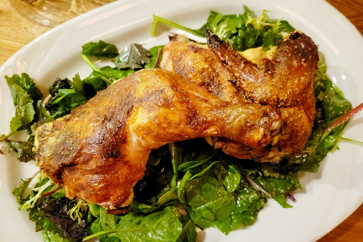 mustard_chicken_champagne_tiger_by_covington Mustard chicken at restaurants like Champagne Tiger is so freaking good. | Photo by Linnea Covington