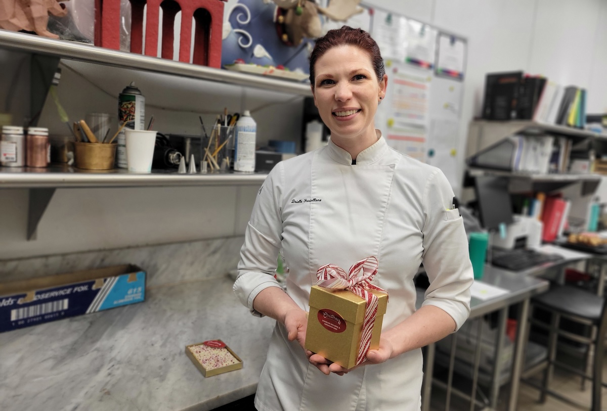Brielle_Fratellone_gaylord_rockies_by_covington Executive pastry chef Brielle Fratellone oversees the giant gingerbread village. | Photo by Linnea Covington