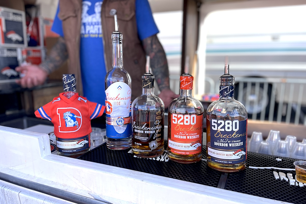 Breckenridge Distillery tastes its Broncos spirits during a tailgate. | Photo by Mattie Schuler