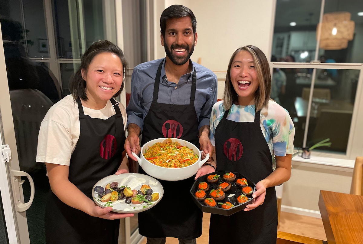 denver_cooking_classes Happy students learning to cook. | Photo by Denver Cooking Classes