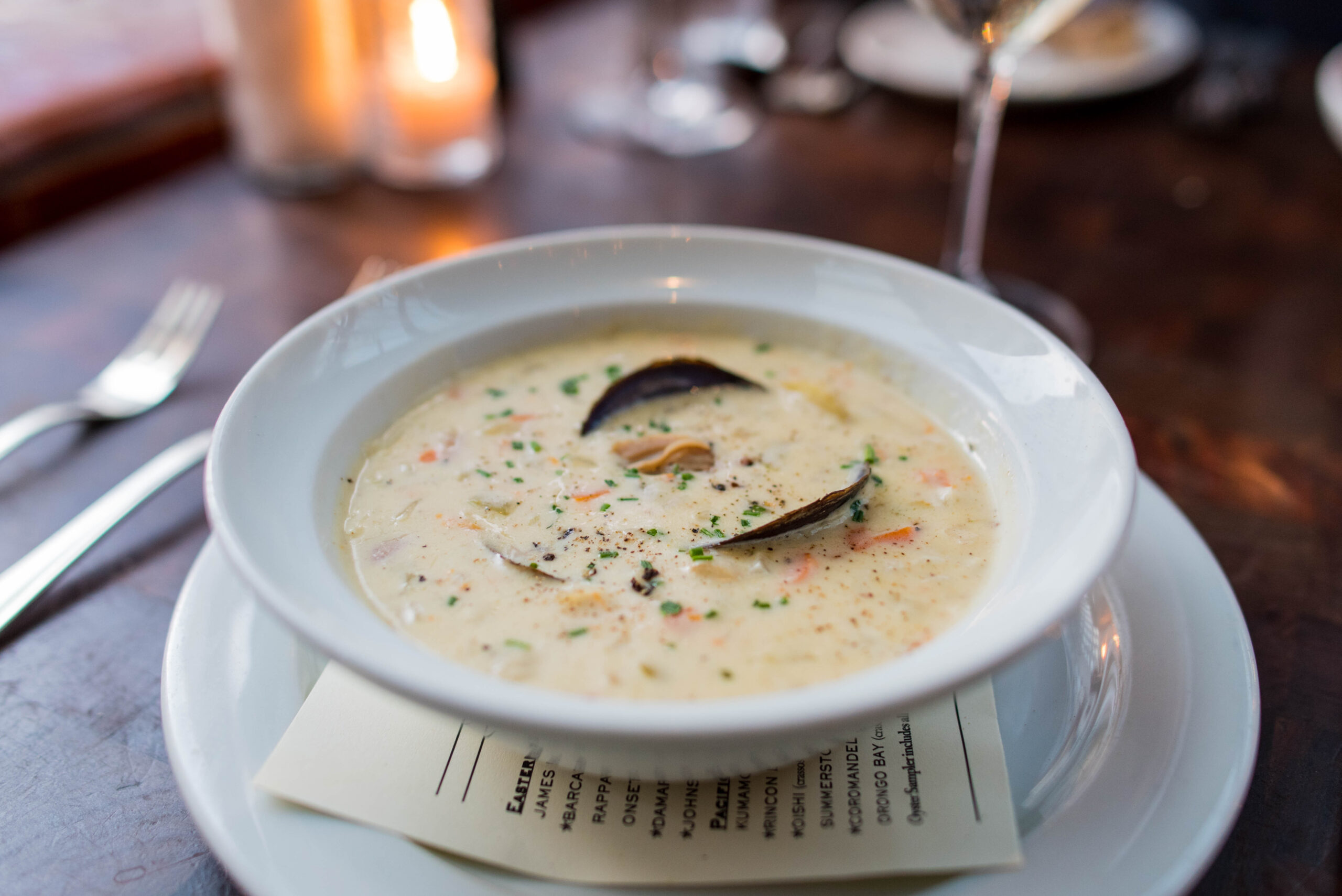 Water_Grill_clam_chowder_by_King's_Seafood_Company Clam chowder at Water Grill in Downtown Denver. | Photo by King's Seafood Company