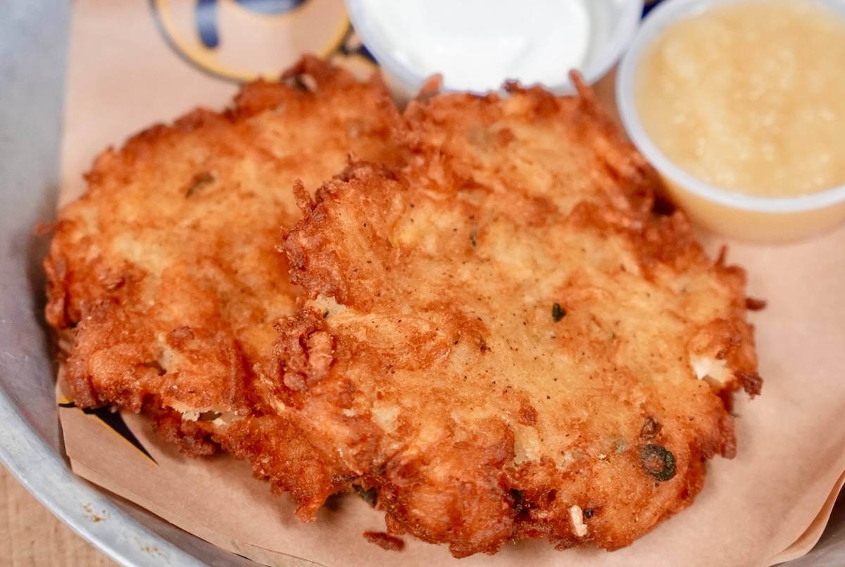 rosenbergs_latke_2024 Get latkes this holiday season. | Photo by Rosenberg's Bagels and Delicatessen