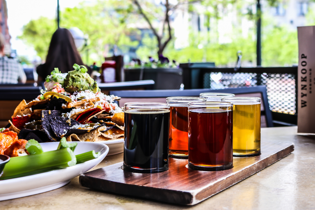 Try a beer flight with your meal. | Photo by Wynkoop Brewing Co.