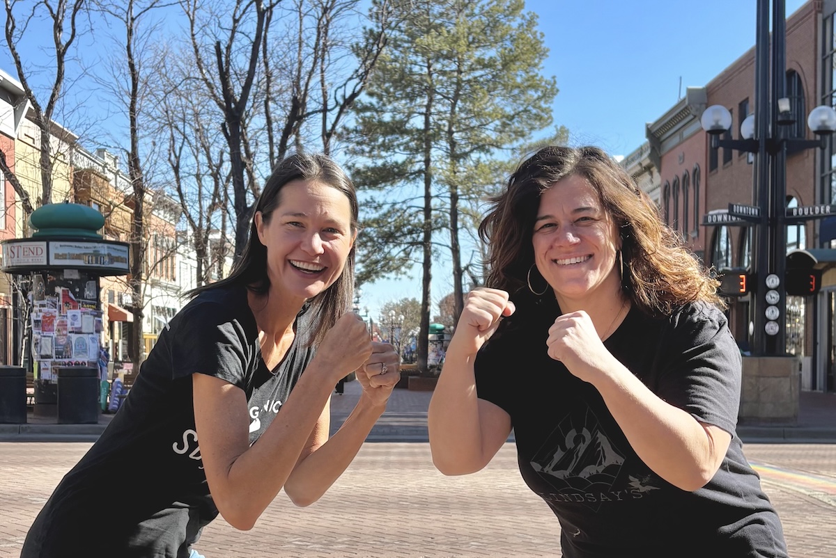 Marcy Miller (left) and Lindsay Shaw (right) are the Sandwich Ladies of Boulder. 