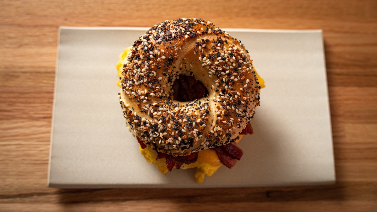 Miles Odell uses local grains in his bagels. | Photo by Jeff Fierberg