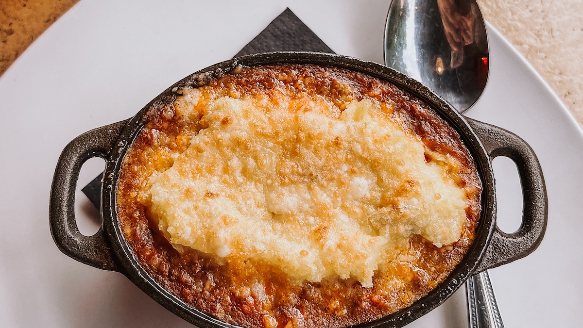 Though it's not round, Shepherd's Pie is considered a pie. | Photo by Wynkoop-Breckenridge