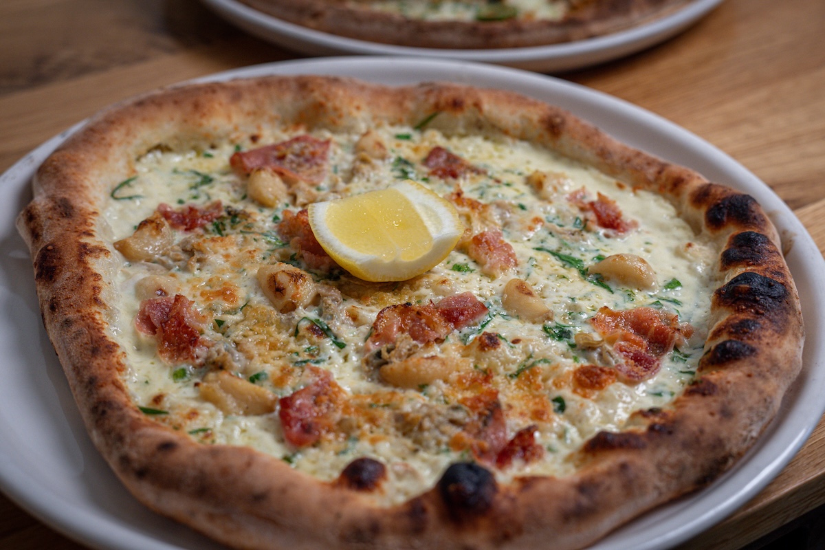 Clam pizza at Basta. | Photo by Id Est