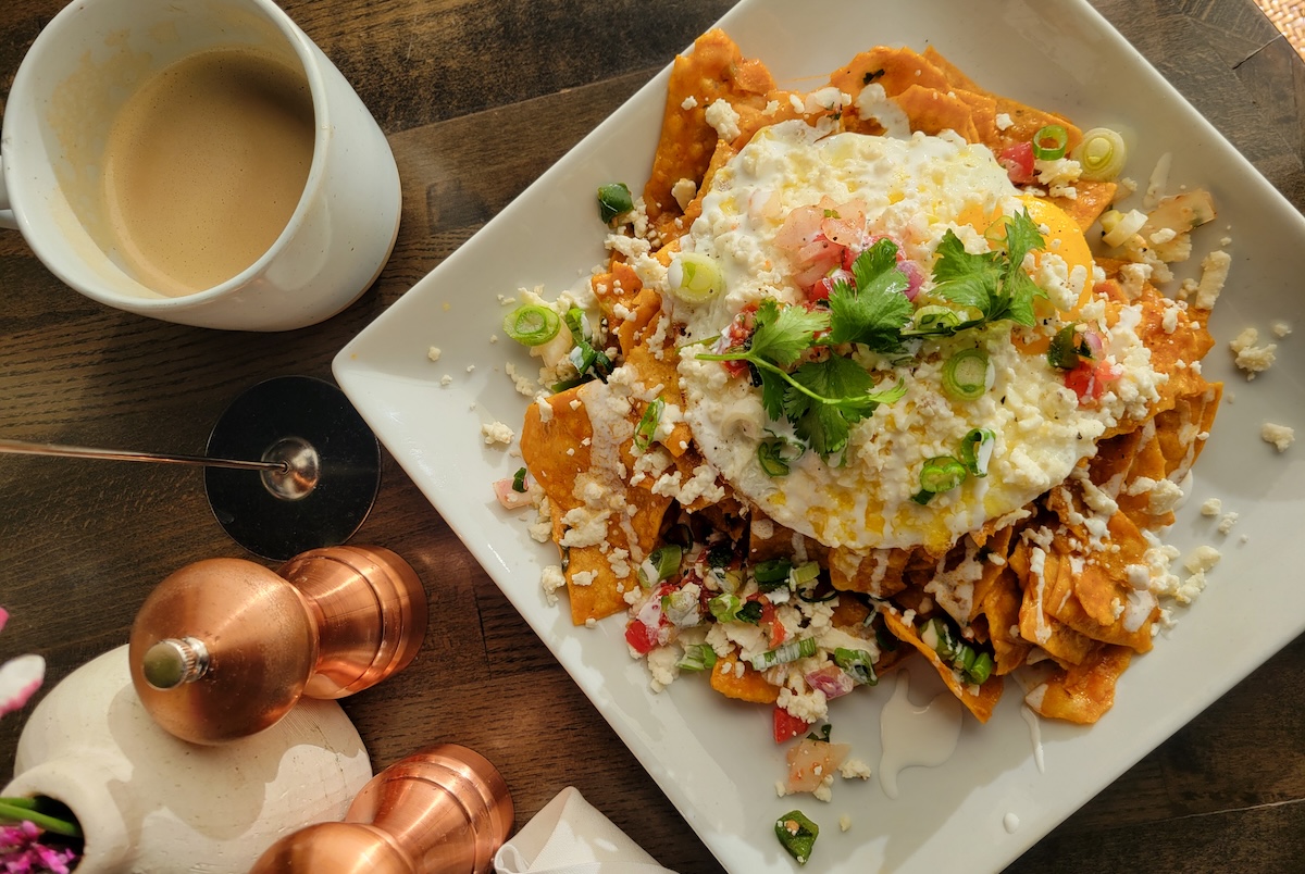 Possibly the best chilaquiles in Denver are found at Onefold. | Photo by Linnea Covington 