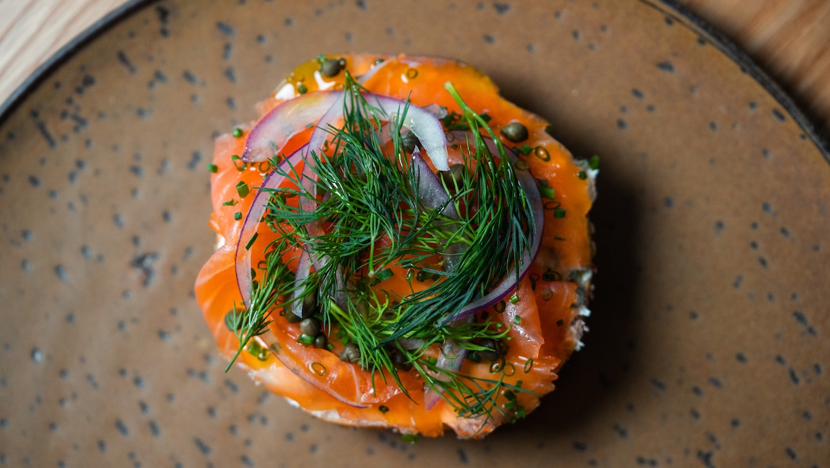 Get an open-face bagel sandwich with lox. | Photo by Jeff Fierberg