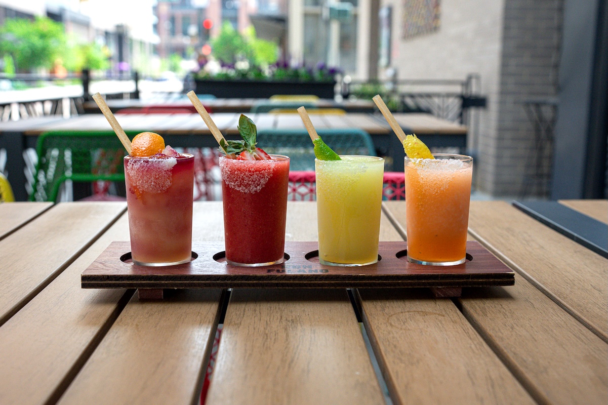 Get a frozen margarita flight on Cinco de Mayo or any day of the week. | Photo by Kachina Cantina