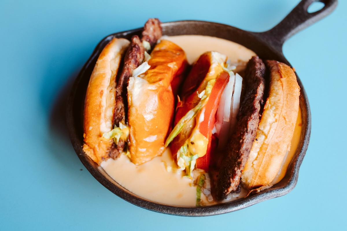 The Tokyo Burger, a special for 4/20 at Steuben's. | Photo by Michael Kurowski