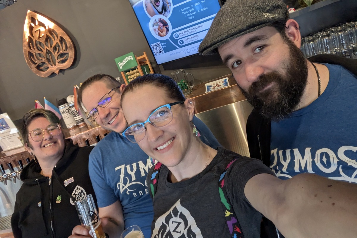 Zymos_Brewing_Owners Zymos co-founders Jenette Coulter (left), Tyler and Alex Tift, and James Coulter. | Photo by Zymos Brewing