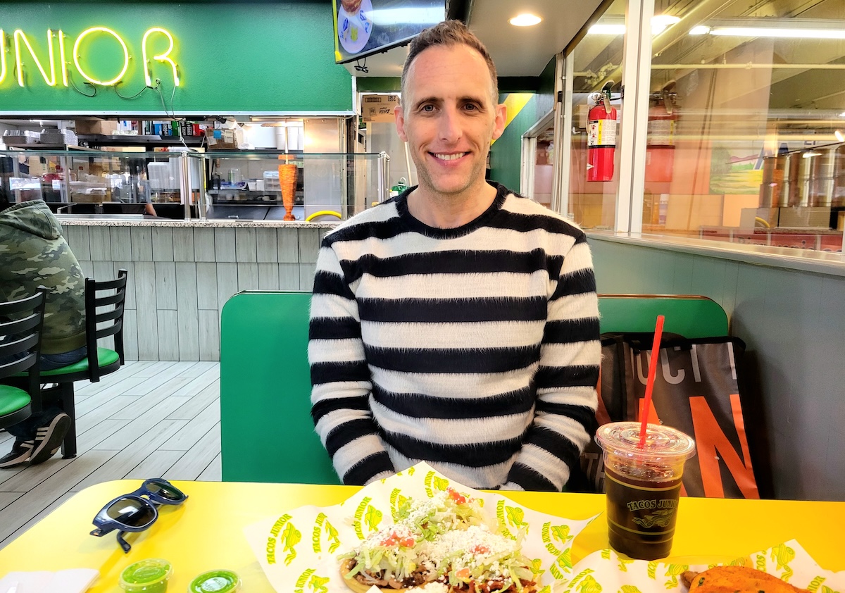 ryan_warner_at_tacos_junior_by_covington Linnea Covington sat down with Colorado Matters' radio host, Ryan Warner. They shared tacos and a conversation about Denver and food. | Photo by Linnea Covington