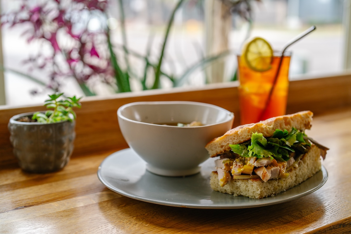 sullivan_scrap_kichen_soup_sandwich You can order a soup and half-sandwich for lunch. | Photo by Sullivan Scrap Kitchen