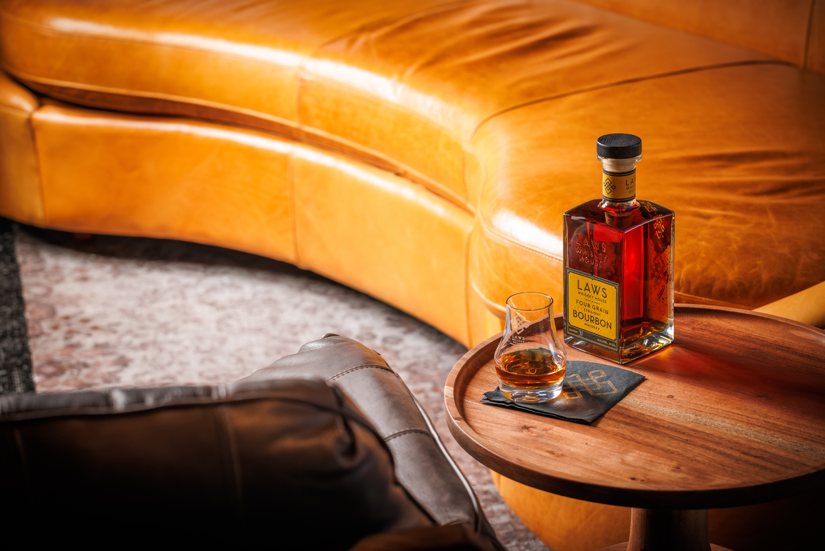 Laws_Whiskey_House_Four Grain_Bourbon_by_Connor_Stehr Sip award-winning spirits at the new Laws Whiskey Sanctuary | Photo by Connor Stehr
