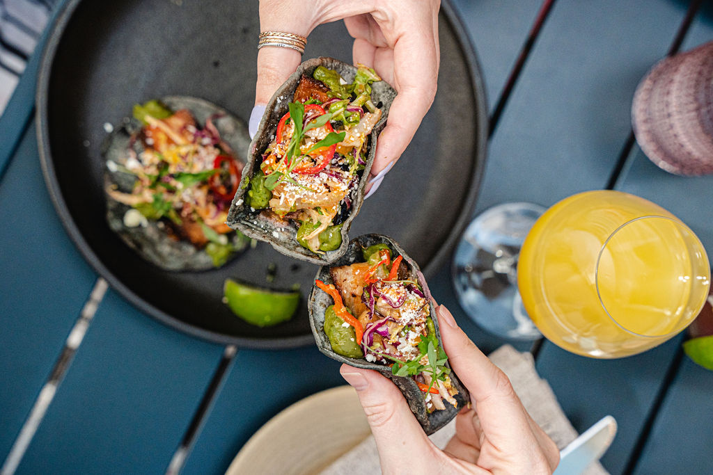 Toro_Pork_Belly_Tacos Pork belly tacos are among the extensive brunch offerings | Photo by Toro