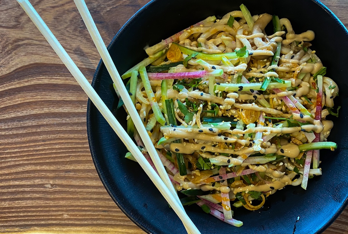 Cold Sesame Noodlles PC_ Lucy Beauregard Cold Sesame Noodles are a must and a throwback to the original Pig and Tiger. | Photo by Lucy Beauregard