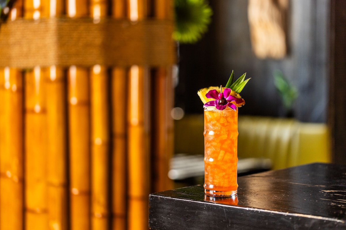 Singapore_Sling-by_Casey Wilson Singapore Sling is on the happy hour menu at Adrift Tiki Bar. | Photo by Casey Wilson