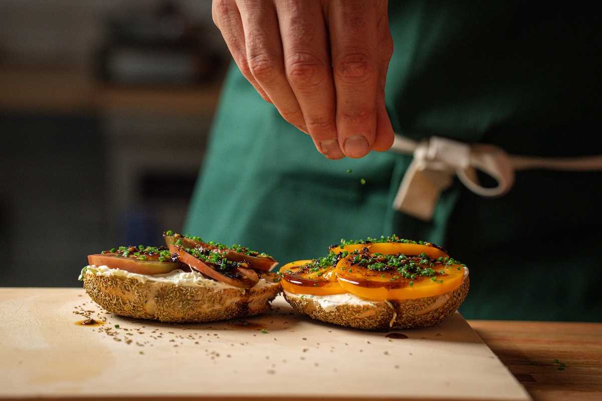 Odell's Bagel has its seasonal tomato bagel on the menu. | Photo by Casey Wilson