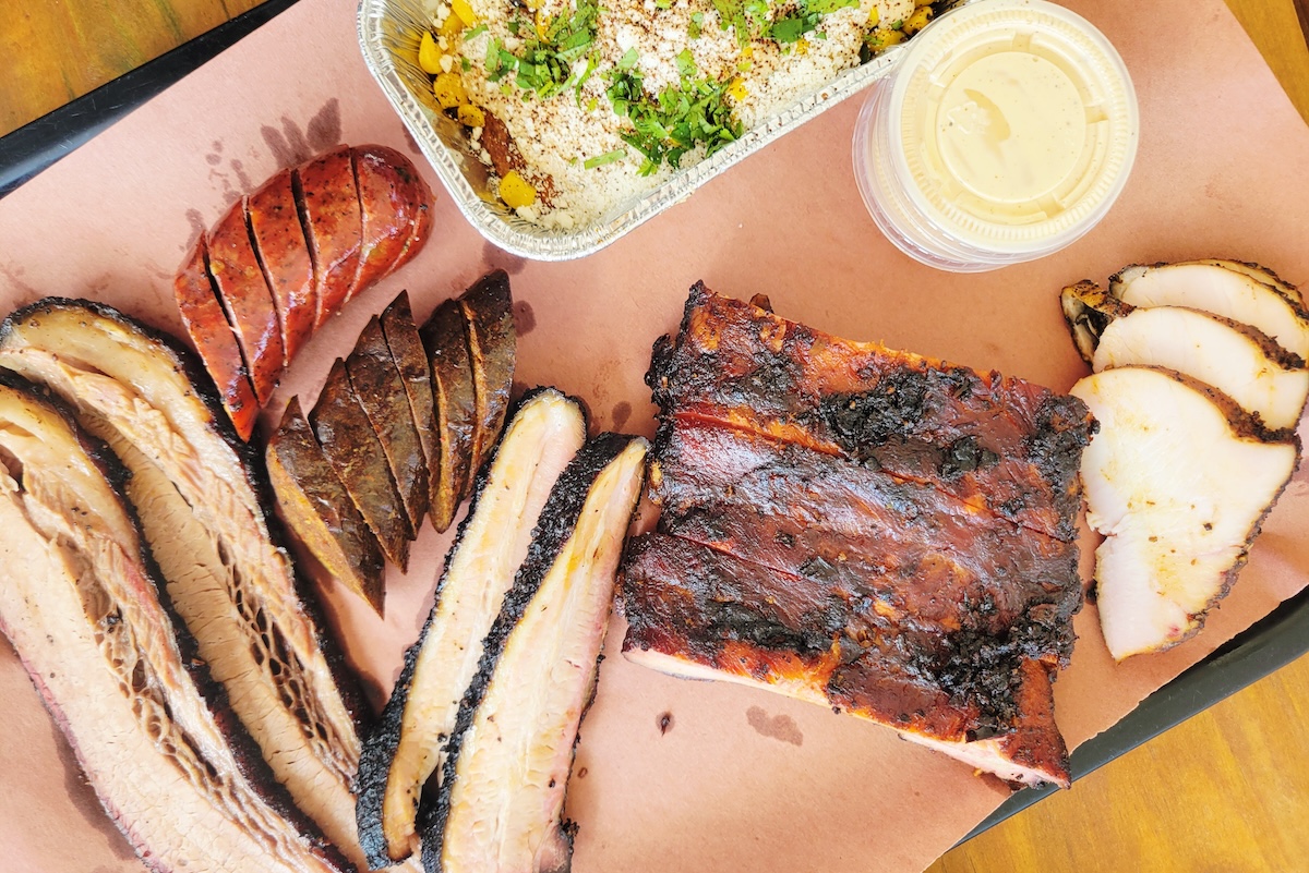 riot_bbq_meats_by_covington All the meats at Riot BBQ are good, but the smoked turkey (far right) is a sleeper hit. | Photo by Linnea Covington