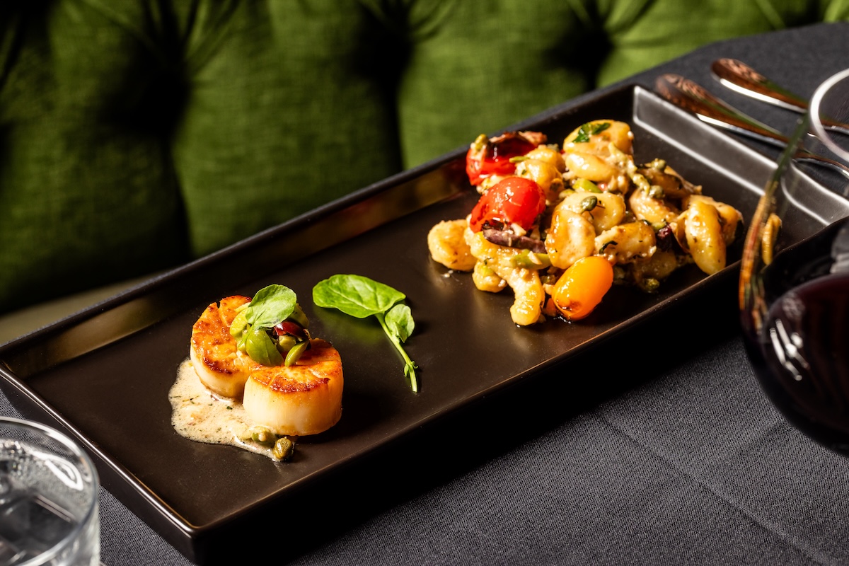 Fennel Dusted Hokkaido Sea Scallops_La Rocca Rossa_PC_ Casey Wilson Fennel Dusted Hokkaido Sea Scallops, a signature dish at La Rocca Rossa. | Photo by Casey Wilson