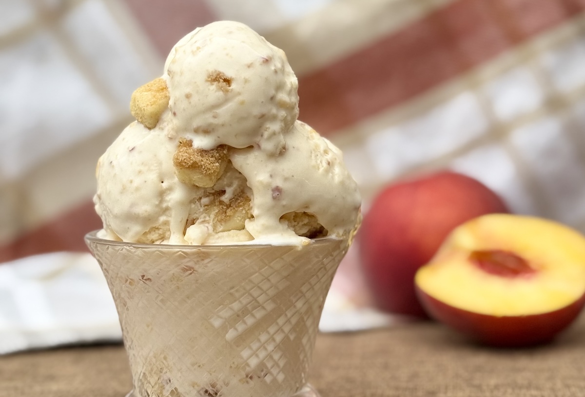 Palisade Peach Cheesecake - Sweet Action Palisade Peach Cheesecake ice cream is here. | Photo by Sweet Action Ice Cream