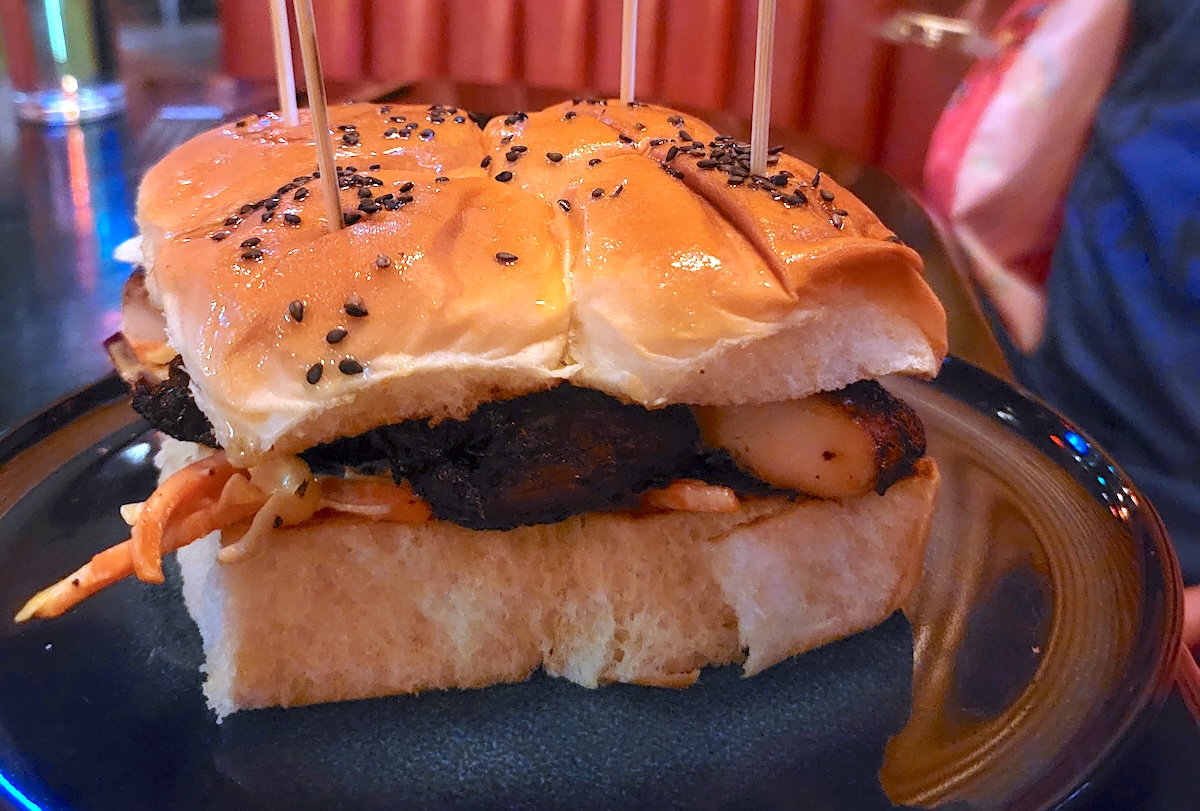 adrift_jerk_sliders_by_covington The picture might not be great, but the Jerk Chicken Sliders at Adrift are amazing. | Photo by Linnea Covington