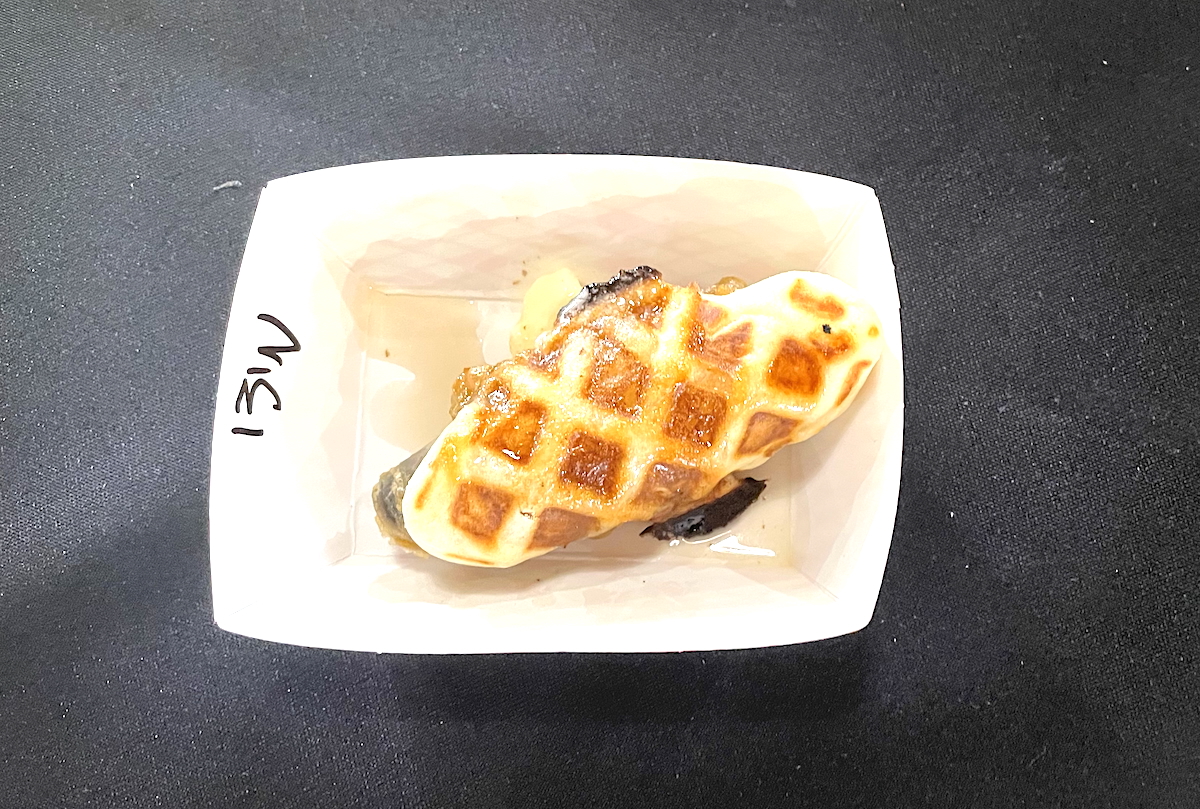 chicken_waffle_chicken_fight Chicken waffle wing from Chuey FU's Latin-Asian Grub. | Photo by DiningOut Staff