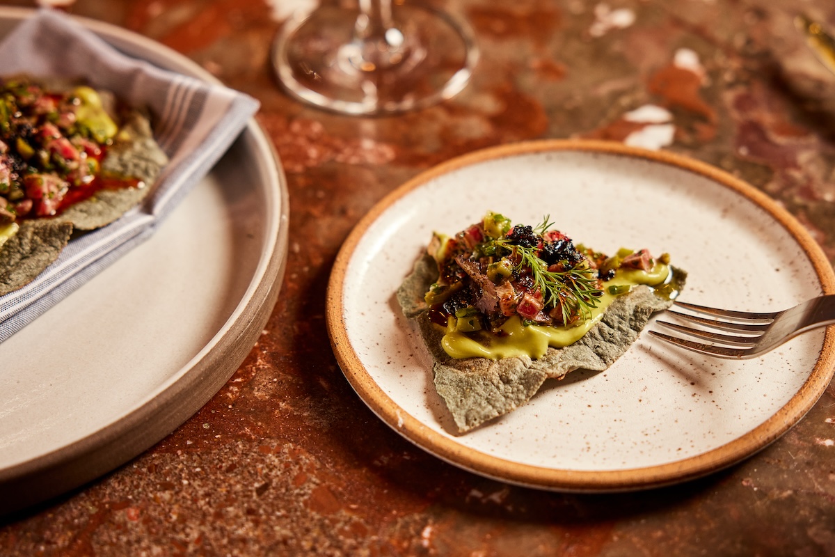 Tostada de toro, a signature at Mezcaleria Alma | Photo by Shawn Campbell