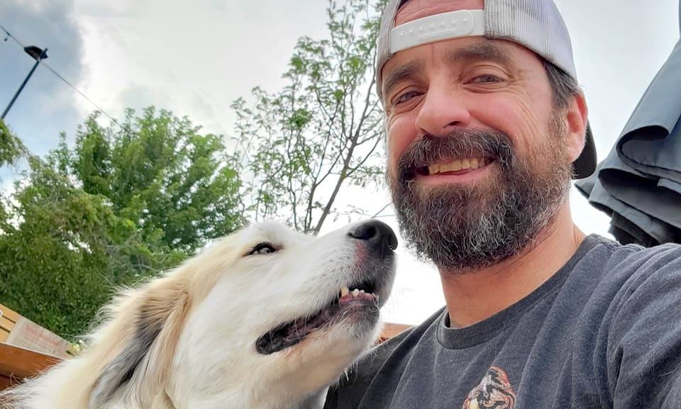 Shawn Murray with Harper, his current four-legged buddy. | Photo courtesy of Shawn Murray