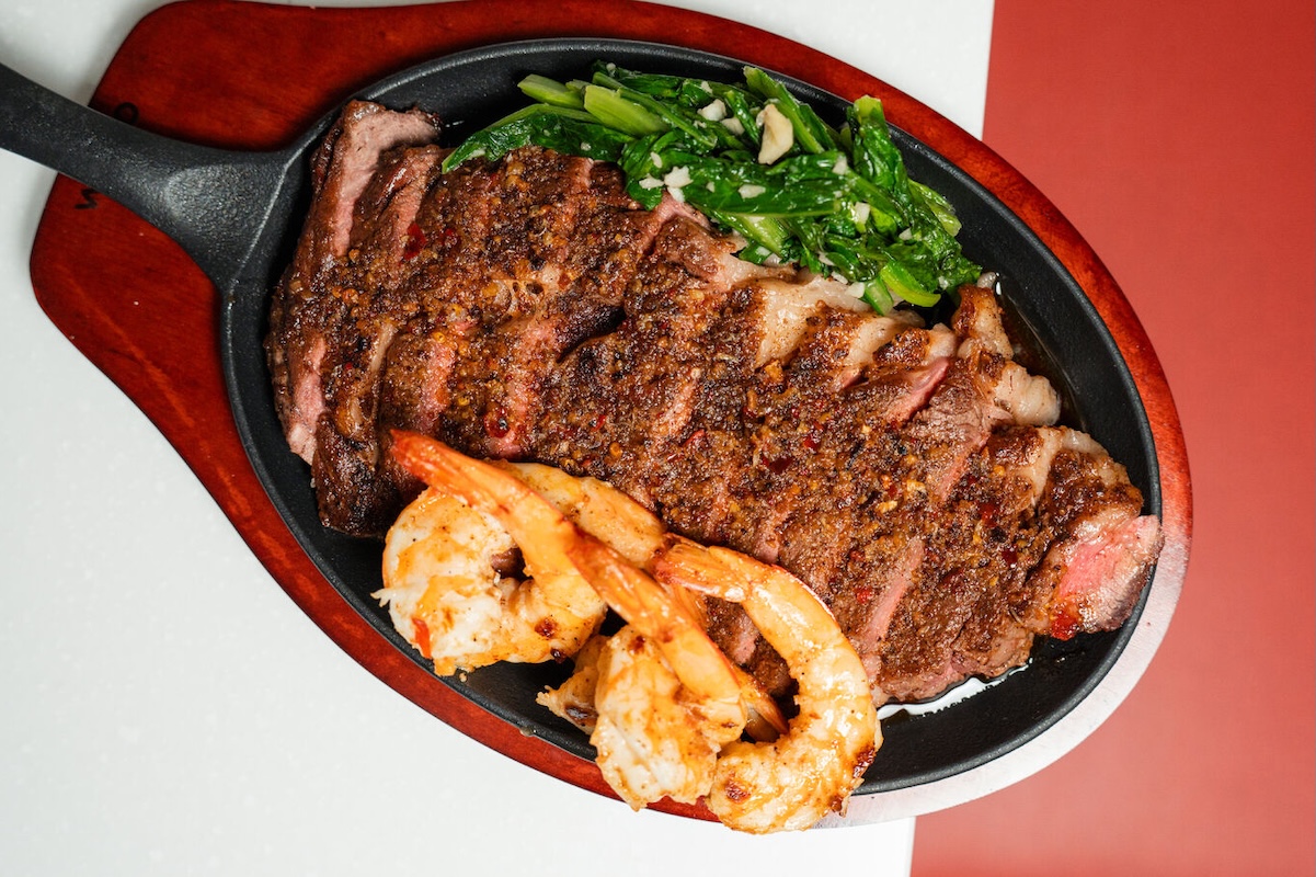 Surf and Turf_makfam_by_jeff_fierbergjpg The new steak coming to MAKfam is a true delight, and it comes with plump shrimp. | Photo by Jeff Fierberg