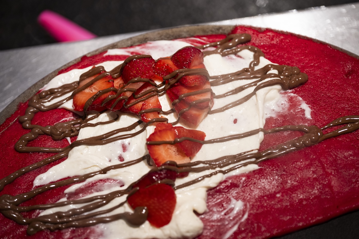 Photo by Kelsey Brunner Inside a sweet crepe at Crepe Therapy. | Photo by Kelsey Brunner