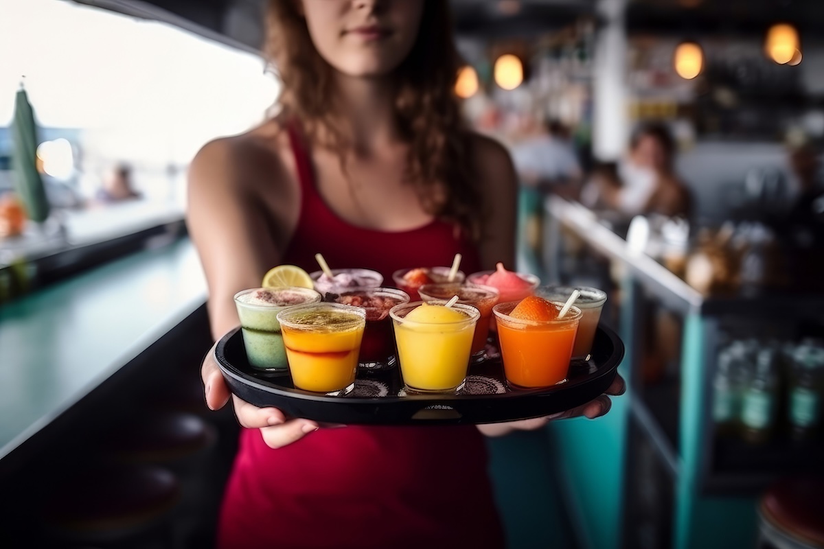 tiny cocktails stock image