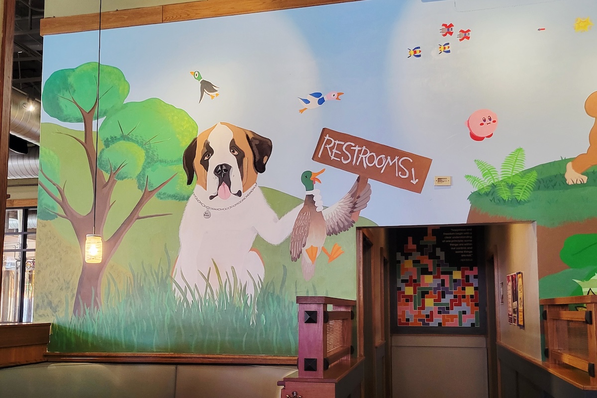 A painted homage to Mozart at Windfall Brewing Co. | Photo by Linnea Covington 