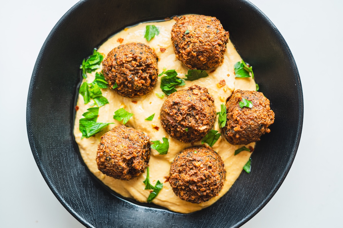 berliner_haus_by_Amber Boutwell_falafal Falafel and hummus is a great vegan option at Berliner Haus. | Photo by Amber Boutwell