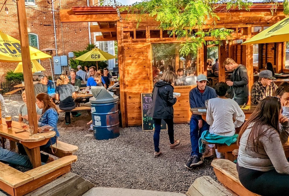 Beer and sausage, what could be better on a fall day? | Photo by Golden City Brewery